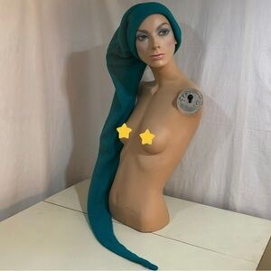 Teal Fleece Ski Hat | Long Stocking Cap | Sleeping Cap | Turtle Fur Brand